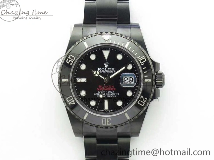 1:1 V6F Blaken Best 904L Date Submariner PVD Edition A2824 0322